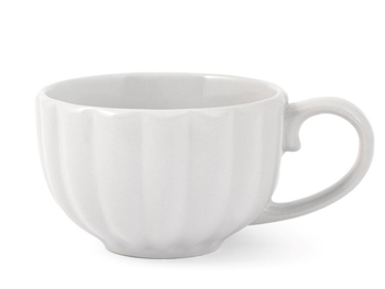 Visuel 1 du produit Tasse à thé en grès blanc Lotus - 22 cl