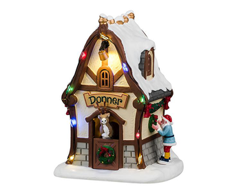 Visuel 1 du produit Scénette pour village de Noël Lemax Santa’s wonderland La maison de Donner