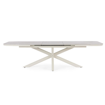 Visuel 1 du produit Table extensible en aluminium et pierre sintérisée Bizzotto Pascal Pélican