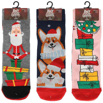 Visuel 1 du produit Chaussettes de Noël à motifs fantaisie pour femme - 36/41