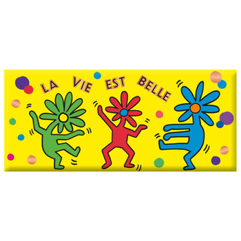 Visuel 1 du produit Mini tablette chocolat lait « La vie est belle » Art Grafik - 30 g