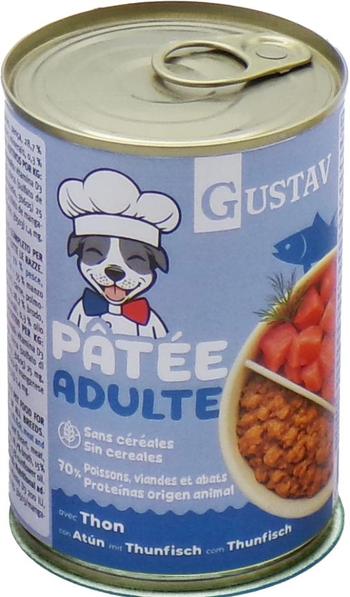 Visuel 1 du produit Pâtée pour chien adulte au thon sans céréales complète Bubimex Gustav - 400 g