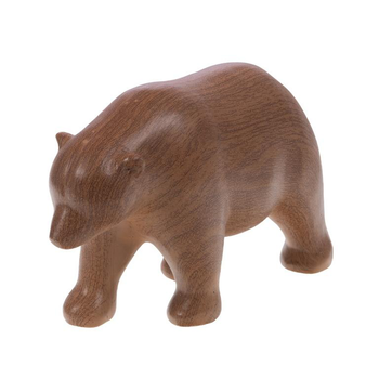 Visuel 1 du produit Ours en résine marron imitation bois Inoa - 25 x 14 x 9 cm