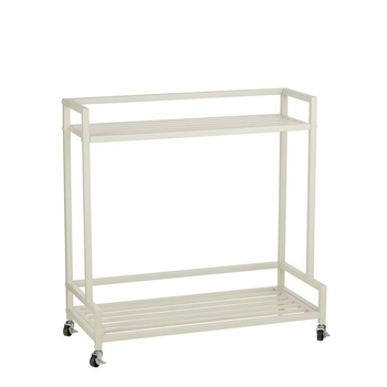 Visuel 1 du produit Étagère double crème à roulettes Greenrax - 80 x 35 x 81 cm