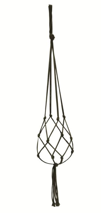 Visuel 1 du produit Suspension pour plante en macramé de jute vert foncé - 90 cm