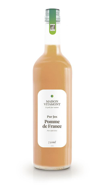 Visuel 1 du produit Pur jus pomme de France bio Vitamont – 75 cl