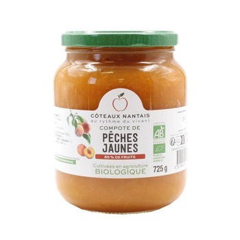 Visuel 1 du produit La Compote de Pêches Jaunes pot en verre 725g