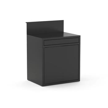 Visuel 1 du produit Support desserte pour plancha coloris noir en acier - 80 x 60 x 109 cm