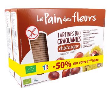 Visuel 1 du produit Tartines bio châtaigne Le Pain des Fleurs - 2 x 300 g