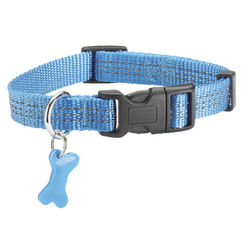 Visuel 1 du produit Collier pour chien coloris bleu en nylon tressé Bobby Safe – Taille S