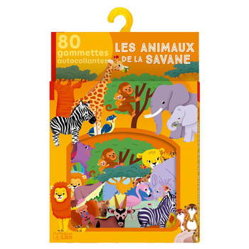 Visuel 1 du produit Lot de gommettes "Les animaux de la savane", Ed LITO