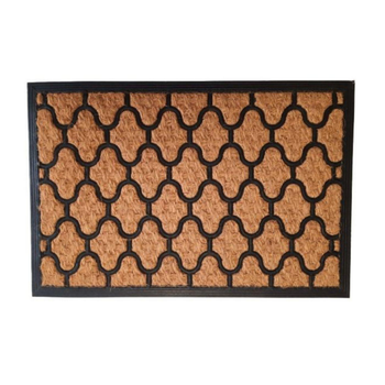 Visuel 1 du produit Tapis grattoir en coco tissé et maille caoutchouc coloris beige pour extérieur E/C Sweetsol - 40 x 60 cm