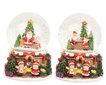Visuel 1 du produit Boule à neige musicale en verre sur socle en polyrésine multicolore - Ø 11,5 x H 14,5 cm