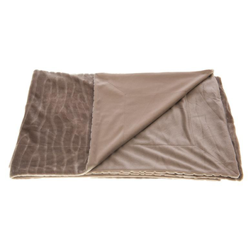 Visuel 1 du produit Plaid taupe en polyester Lou - 130 x 170 cm