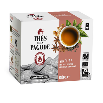 Visuel 1 du produit Thé Yinpur bio équitable Thés de la Pagode - 18 sachets