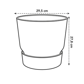 Visuel 1 du produit Pot Greenville rond de 13 L coloris gris Ø 30 x H 28 cm