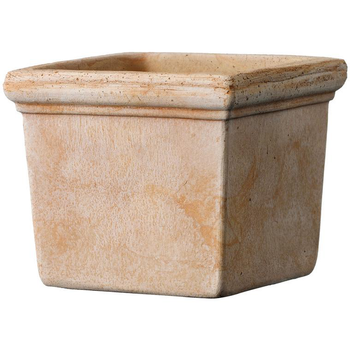 Visuel 1 du produit Pot en terre cuite coloris Terre rosée Deroma Quadro mini Siena Toscana - 11x 11 x 9,6 cm