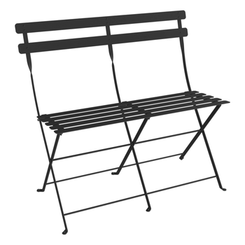 Visuel 1 du produit Banquette bistro 2 places coloris gris en acier Fermob - 88 x 29 cm