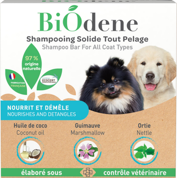 Visuel 1 du produit Shampooing solide pour chien tout pelage Biodène – 100 g