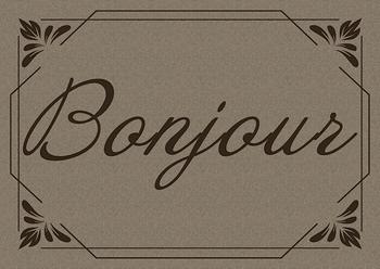 Visuel 1 du produit Tapis absorbant intérieur imprimé "Bonjour" coloris gris Sweetsol - 40 x 60 x 0,5 cm