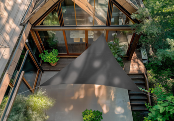 Visuel 1 du produit Voile d'ombrage triangulaire Rivage coloris gris - 3,6 x 3,6 m