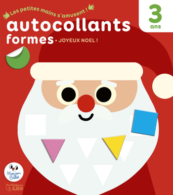 Visuel 1 du produit Livre d’autocollants "Joyeux Noël" aux Éditions Lito collection Les petites mains s’amusent 3 ans