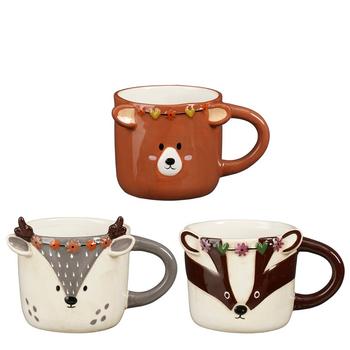Visuel 1 du produit Mug animal de la forêt en grès Winny - 14 x 9,5 x 9 cm
