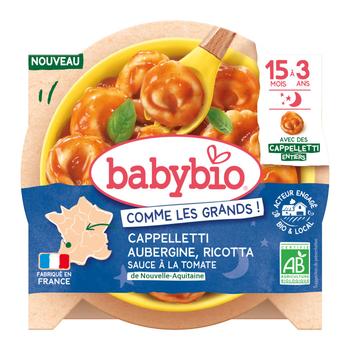 Visuel 1 du produit Assiette de cappelletti à l’aubergine et à la ricotta bio Babybio - 190 g
