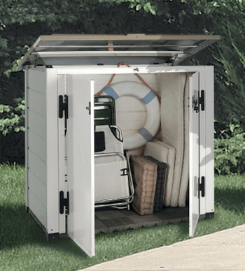 Visuel 1 du produit Coffre de jardin en résine résistant, GAROFALO - capacité 1005L