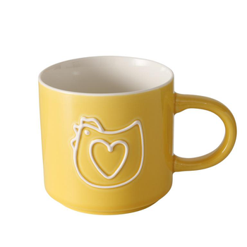 Visuel 1 du produit Mug en new bone coloré avec motif animal Frieda - Ø 9,3 x H 8,9 cm