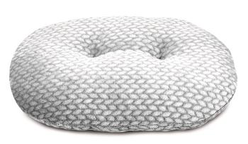 Visuel 1 du produit Couchage de Noël pour chien et chat coloris gris coussin ovale tresses Croci - 55 x 45 cm