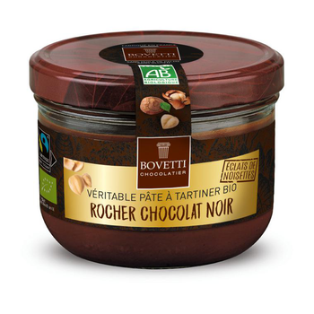 Visuel 1 du produit Pâtes à tartiner-noisettes/chocolat noir Rocher Bovetti - 200 g