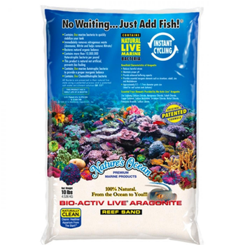 Visuel 1 du produit Sable vivant blanc naturel, grain fin, NATURE'S OCEAN - 0,1-0,5mm - 4,54kg