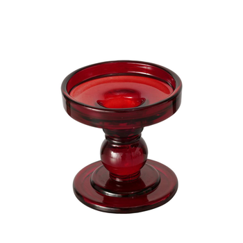 Visuel 1 du produit Bougeoir en verre laqué rouge Matar - Ø 8,5 x H 8,5 cm