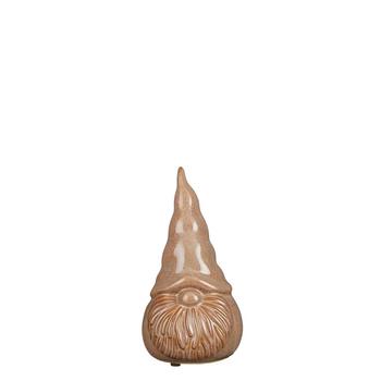 Visuel 1 du produit Décoration forme Père Noël en céramique marron grand modèle - Ø 11 x H 20 cm