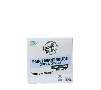 Visuel 1 du produit Pain lavant solide sans parfum Label Tribu Corps et cheveux - 110 g