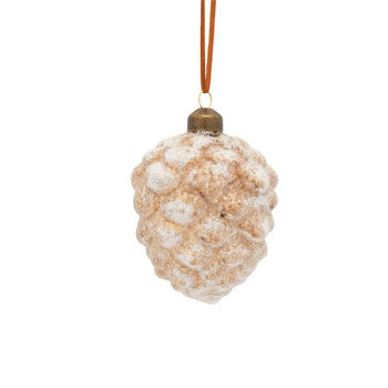 Visuel 1 du produit Pomme de pin verre longue Mikana coloris marron - Ø 8 cm
