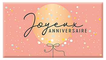 Visuel 1 du produit Chocolat au lait bio « Joyeux Anniversaire » Art Grafik - 40 g