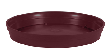Visuel 1 du produit Soucoupe ronde en plastique rouge Bourgogne Eda Toscane - Ø 40 cm