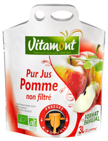 Visuel 1 du produit Pur Jus de Pomme bio en fontaine à jus Vitamont - 3 litres