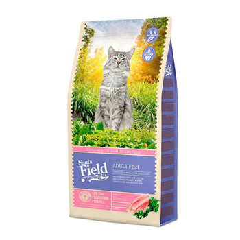 Visuel 1 du produit Croquette pour chat adulte au poisson Sam's Field - 7,5 kg