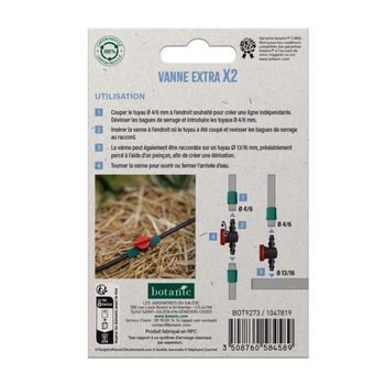 Visuel 1 du produit 2 vannes extra Ø 4/6 mm botanic® - Arrosage goutte à goutte