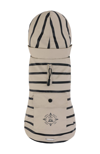 Visuel 1 du produit Ciré pour chien coloris beige rayé Wouapy Basic - Taille XXL