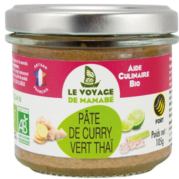 Visuel 1 du produit Pâte pour curry vert thai bio Le voyage de Mamabé - 105 g