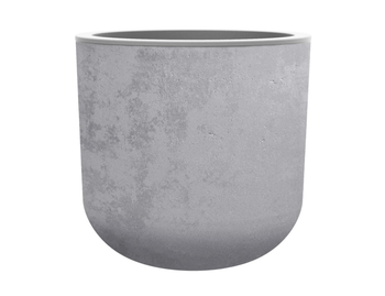 Visuel 1 du produit Pot en polypropylène coloris gris béton Eda Basalt Up - Ø 48,5 x H 46,2 cm