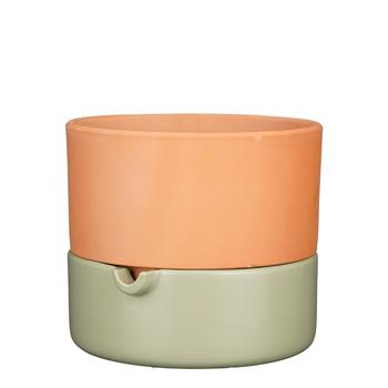 Visuel 1 du produit Cache-pot auto arrosant coloris vert en terre cuite Venna Mica Decorations - 20,5 x Ø 24 cm