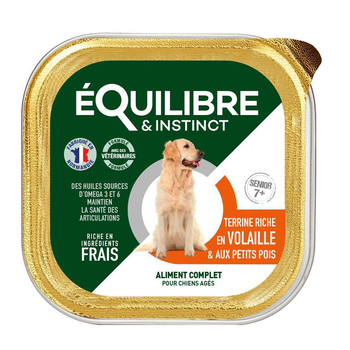 Visuel 1 du produit Pâtée pour chien âgé volaille pois en barquette de 300 g