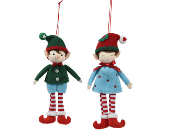 Visuel 1 du produit Lutin à suspendre rouge, verte et bleu - 17 x 8 x 3 cm