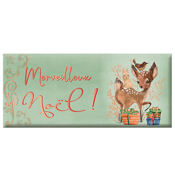 Visuel 1 du produit Mini tablette de chocolat au lait  « Merveilleux Noël » Art Grafik