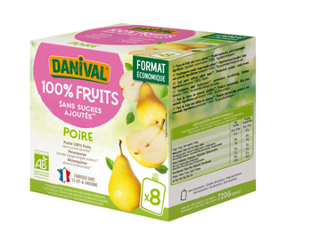Visuel 1 du produit Poki poire bio carton Danival - 8x90 g